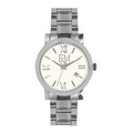 Pedre Men's Melville Silver-tone Watch with Cream Dial